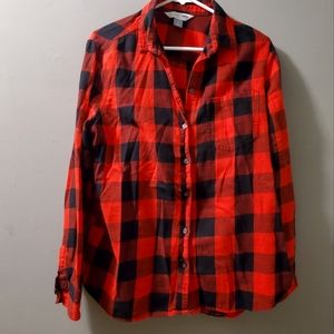 Old Navy, Red Flannel Button up, size Large